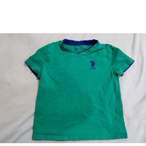 U.S. Polo Assn. Kids Teal and Blue Short Sleeve Tee